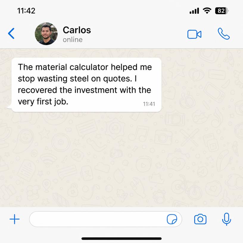 Message from a metalworker using the pack 3